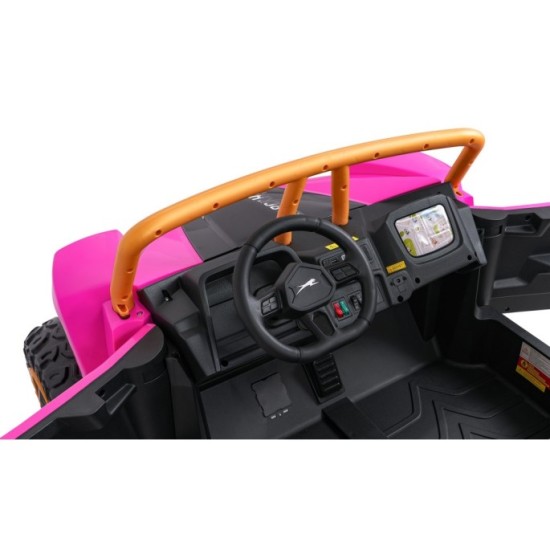 Arctic CAT Elektrické Autíčko Buggy WILDCAT XX 4x200W 24V, penové kolesá, Dvojmiestne kožené sedadlo, nosnosť 60kg, ružové