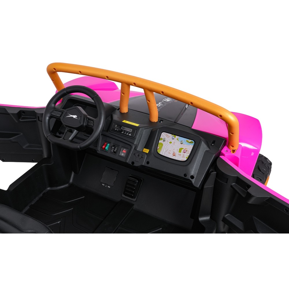 Arctic CAT Elektrické Autíčko Buggy WILDCAT XX 4x200W 24V, penové kolesá, Dvojmiestne kožené sedadlo, nosnosť 60kg, ružové