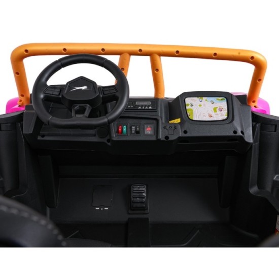 Arctic CAT Elektrické Autíčko Buggy WILDCAT XX 4x200W 24V, penové kolesá, Dvojmiestne kožené sedadlo, nosnosť 60kg, ružové