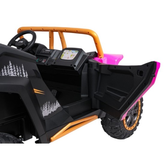 Arctic CAT Elektrické Autíčko Buggy WILDCAT XX 4x200W 24V, penové kolesá, Dvojmiestne kožené sedadlo, nosnosť 60kg, ružové