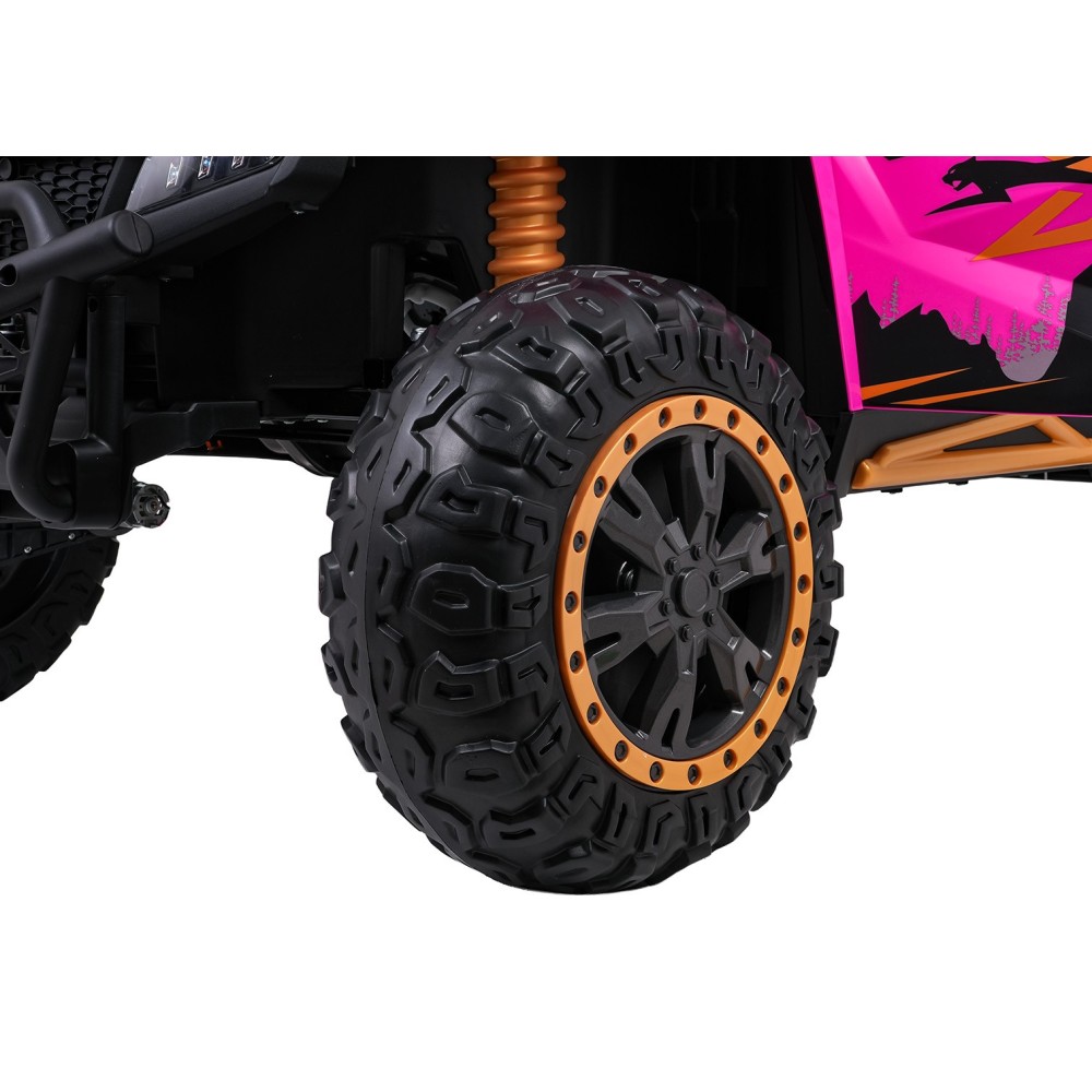 Arctic CAT Elektrické Autíčko Buggy WILDCAT XX 4x200W 24V, penové kolesá, Dvojmiestne kožené sedadlo, nosnosť 60kg, ružové