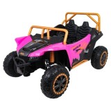 Arctic CAT Elektrické Autíčko Buggy WILDCAT XX 4x200W 24V, penové kolesá, Dvojmiestne kožené sedadlo, nosnosť 60kg, ružové