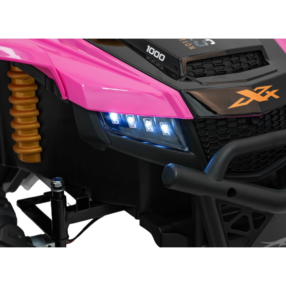 Arctic CAT Elektrické Autíčko Buggy WILDCAT XX 4x200W 24V, penové kolesá, Dvojmiestne kožené sedadlo, nosnosť 60kg, ružové