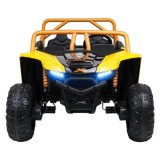 Arctic CAT Elektrické Autíčko Buggy WILDCAT XX 4x200W 24V, penové kolesá, Dvojmiestne kožené sedadlo, nosnosť 60kg, žlté
