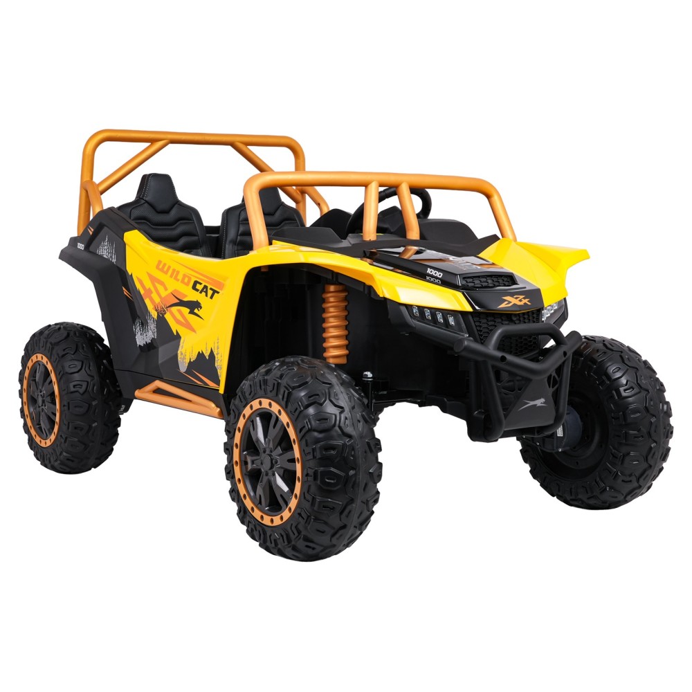 Arctic CAT Elektrické Autíčko Buggy WILDCAT XX 4x200W 24V, penové kolesá, Dvojmiestne kožené sedadlo, nosnosť 60kg, žlté