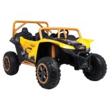 Arctic CAT Elektrické Autíčko Buggy WILDCAT XX 4x200W 24V, penové kolesá, Dvojmiestne kožené sedadlo, nosnosť 60kg, žlté