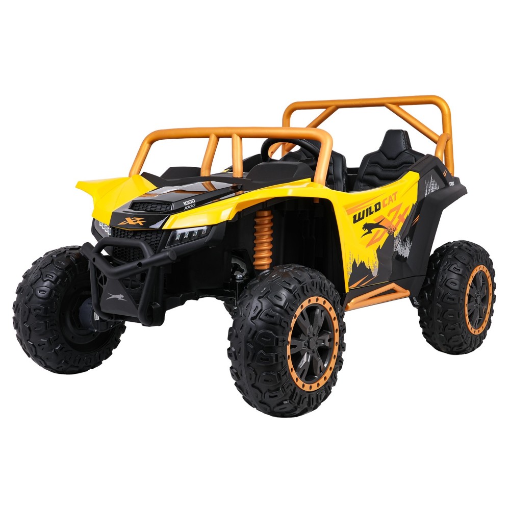 Arctic CAT Elektrické Autíčko Buggy WILDCAT XX 4x200W 24V, penové kolesá, Dvojmiestne kožené sedadlo, nosnosť 60kg, žlté