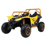 Arctic CAT Elektrické Autíčko Buggy WILDCAT XX 4x200W 24V, penové kolesá, Dvojmiestne kožené sedadlo, nosnosť 60kg, žlté