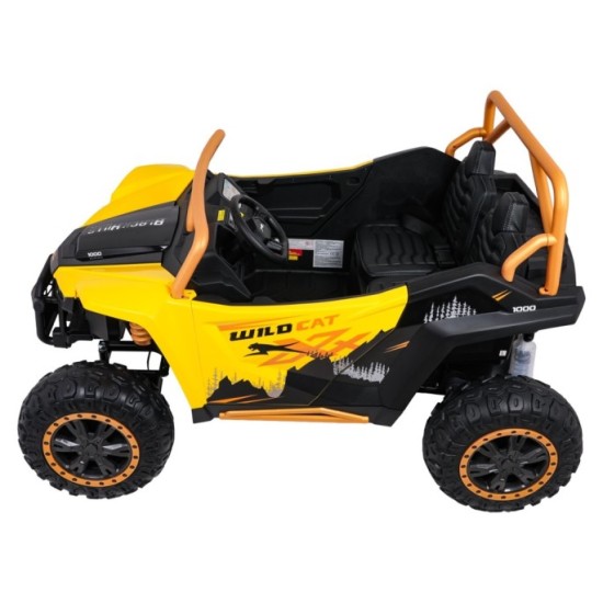 Arctic CAT Elektrické Autíčko Buggy WILDCAT XX 4x200W 24V, penové kolesá, Dvojmiestne kožené sedadlo, nosnosť 60kg, žlté