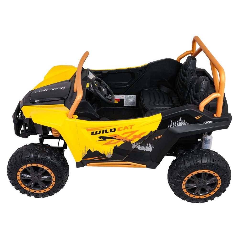 Arctic CAT Elektrické Autíčko Buggy WILDCAT XX 4x200W 24V, penové kolesá, Dvojmiestne kožené sedadlo, nosnosť 60kg, žlté