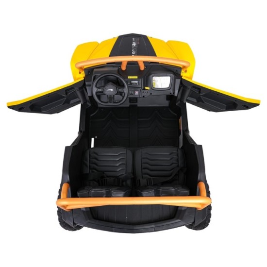 Arctic CAT Elektrické Autíčko Buggy WILDCAT XX 4x200W 24V, penové kolesá, Dvojmiestne kožené sedadlo, nosnosť 60kg, žlté