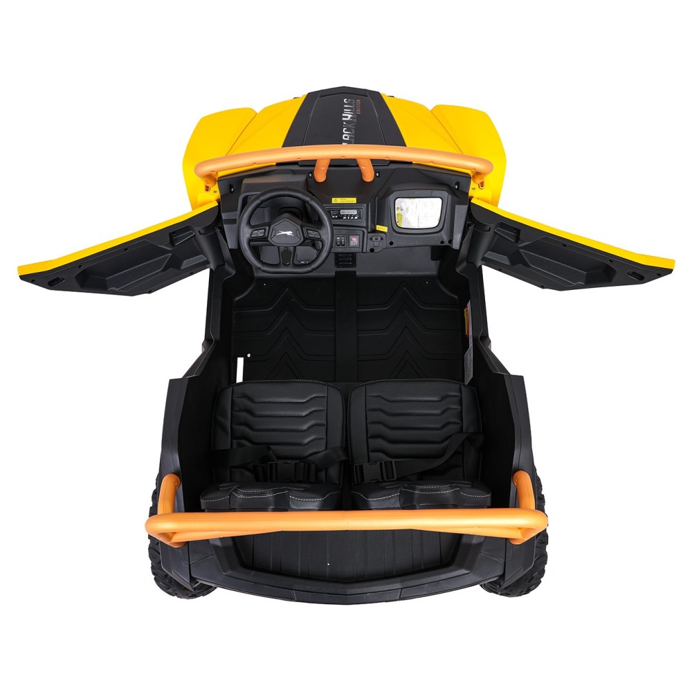 Arctic CAT Elektrické Autíčko Buggy WILDCAT XX 4x200W 24V, penové kolesá, Dvojmiestne kožené sedadlo, nosnosť 60kg, žlté