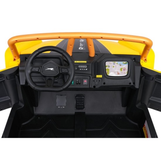 Arctic CAT Elektrické Autíčko Buggy WILDCAT XX 4x200W 24V, penové kolesá, Dvojmiestne kožené sedadlo, nosnosť 60kg, žlté