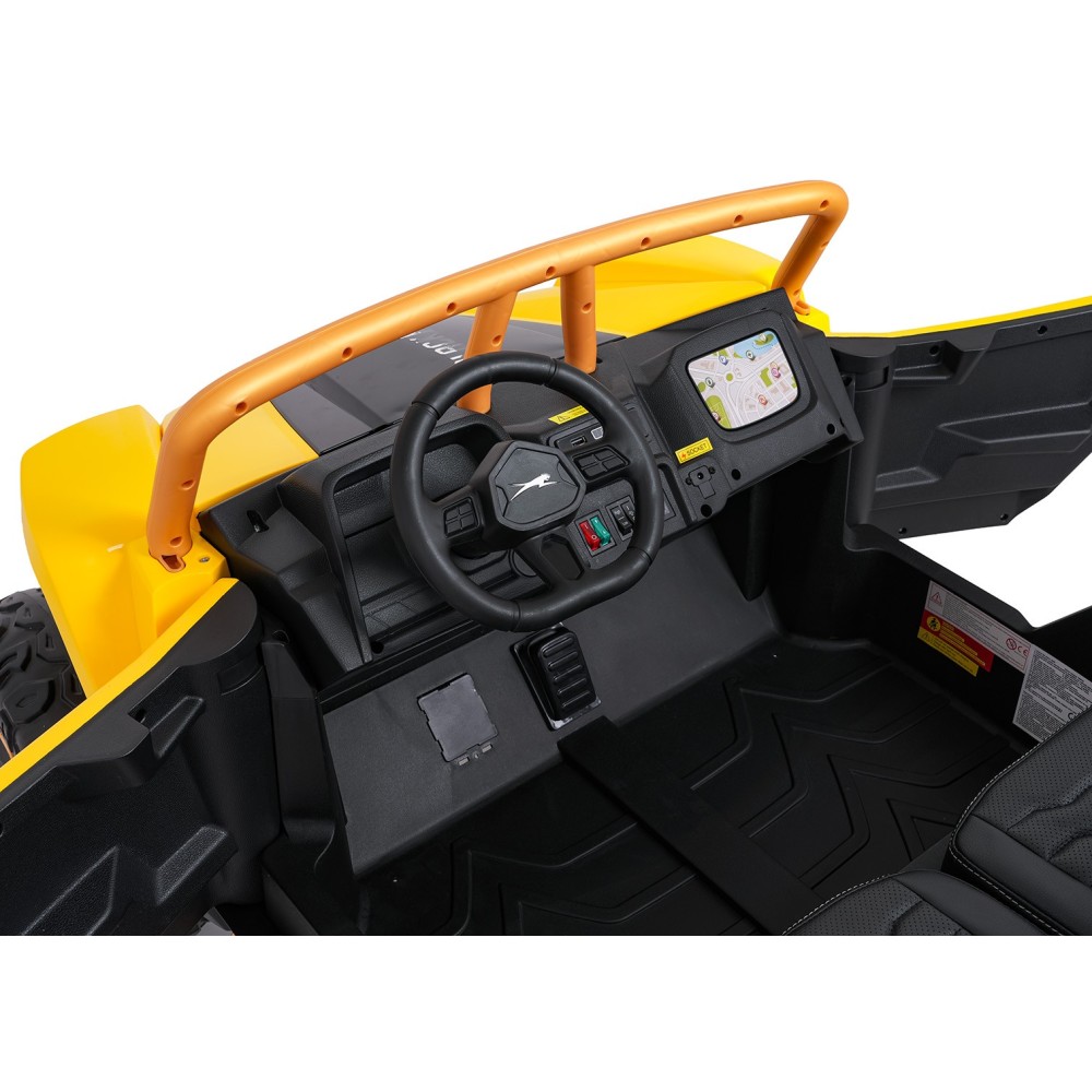 Arctic CAT Elektrické Autíčko Buggy WILDCAT XX 4x200W 24V, penové kolesá, Dvojmiestne kožené sedadlo, nosnosť 60kg, žlté