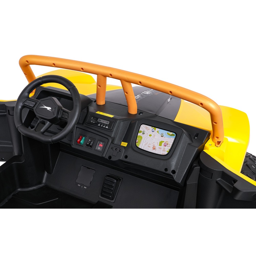 Arctic CAT Elektrické Autíčko Buggy WILDCAT XX 4x200W 24V, penové kolesá, Dvojmiestne kožené sedadlo, nosnosť 60kg, žlté
