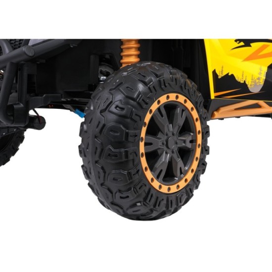 Arctic CAT Elektrické Autíčko Buggy WILDCAT XX 4x200W 24V, penové kolesá, Dvojmiestne kožené sedadlo, nosnosť 60kg, žlté