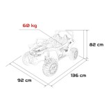Arctic CAT Elektrické Autíčko Buggy WILDCAT XX 4x200W 24V, penové kolesá, Dvojmiestne kožené sedadlo, nosnosť 60kg, žlté