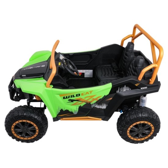 Arctic CAT Elektrické Autíčko Buggy WILDCAT XX 4x200W 24V, penové kolesá, Dvojmiestne kožené sedadlo, nosnosť 60kg, zelené