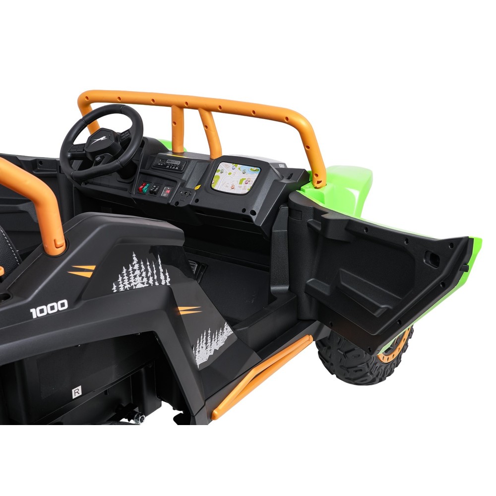 Arctic CAT Elektrické Autíčko Buggy WILDCAT XX 4x200W 24V, penové kolesá, Dvojmiestne kožené sedadlo, nosnosť 60kg, zelené