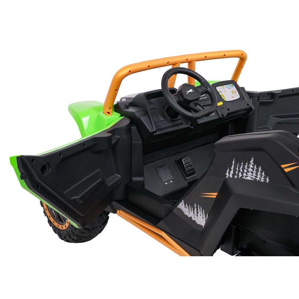 Arctic CAT Elektrické Autíčko Buggy WILDCAT XX 4x200W 24V, penové kolesá, Dvojmiestne kožené sedadlo, nosnosť 60kg, zelené