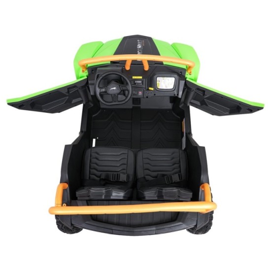 Arctic CAT Elektrické Autíčko Buggy WILDCAT XX 4x200W 24V, penové kolesá, Dvojmiestne kožené sedadlo, nosnosť 60kg, zelené