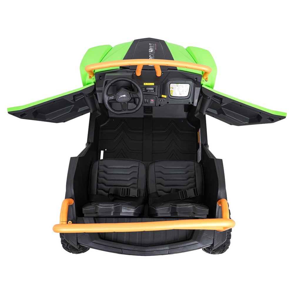 Arctic CAT Elektrické Autíčko Buggy WILDCAT XX 4x200W 24V, penové kolesá, Dvojmiestne kožené sedadlo, nosnosť 60kg, zelené