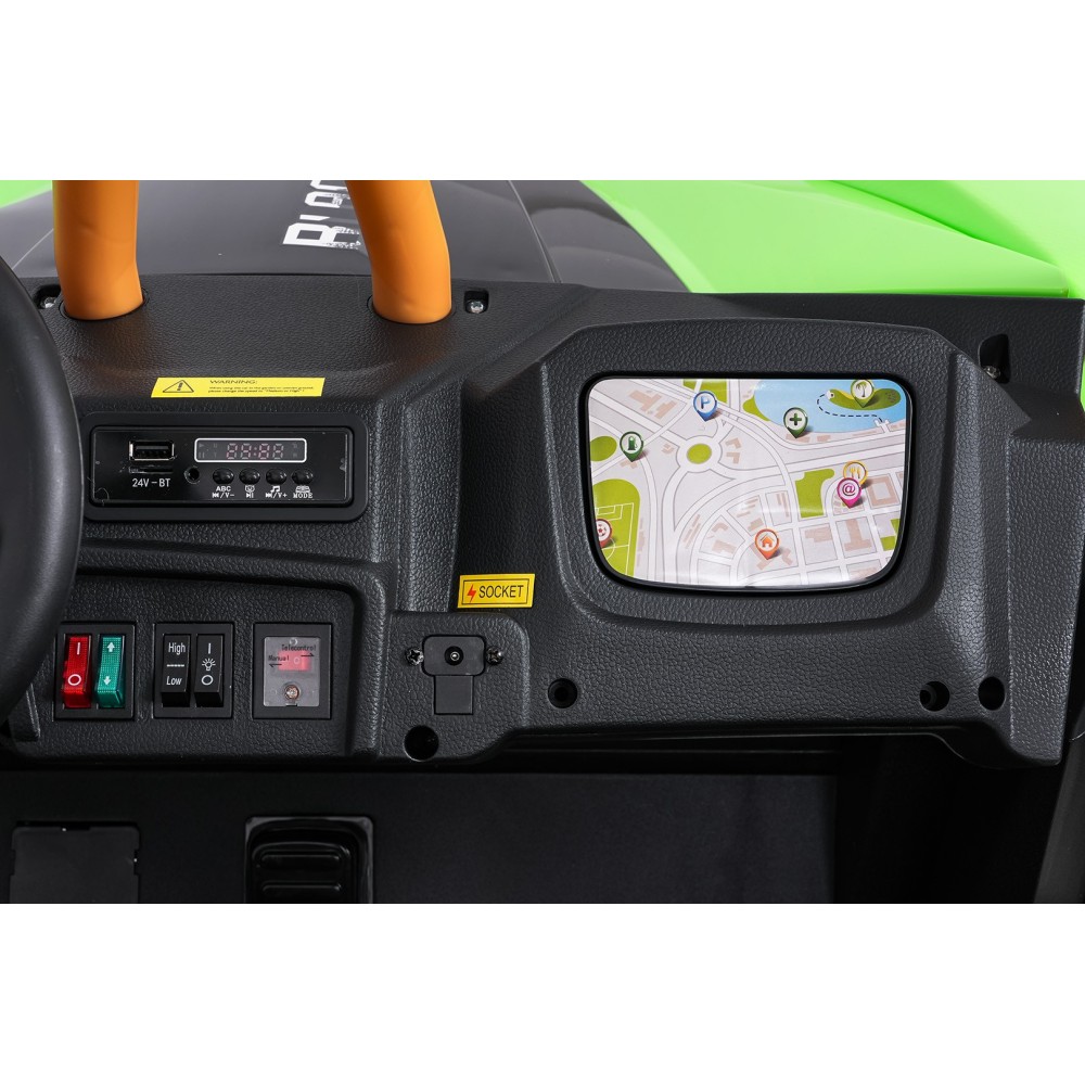 Arctic CAT Elektrické Autíčko Buggy WILDCAT XX 4x200W 24V, penové kolesá, Dvojmiestne kožené sedadlo, nosnosť 60kg, zelené