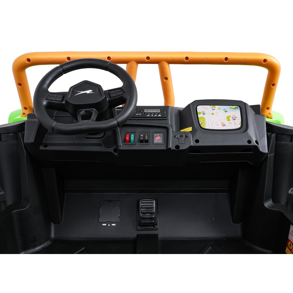Arctic CAT Elektrické Autíčko Buggy WILDCAT XX 4x200W 24V, penové kolesá, Dvojmiestne kožené sedadlo, nosnosť 60kg, zelené