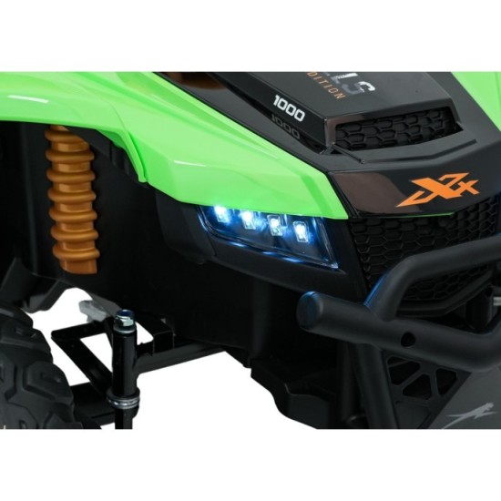 Arctic CAT Elektrické Autíčko Buggy WILDCAT XX 4x200W 24V, penové kolesá, Dvojmiestne kožené sedadlo, nosnosť 60kg, zelené