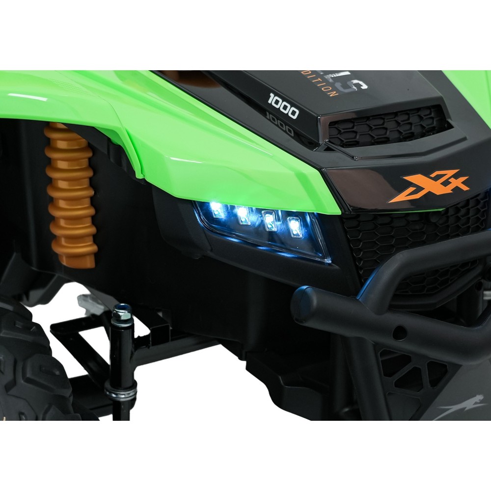 Arctic CAT Elektrické Autíčko Buggy WILDCAT XX 4x200W 24V, penové kolesá, Dvojmiestne kožené sedadlo, nosnosť 60kg, zelené