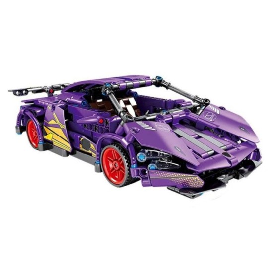 JOKO Technická stavebnica Športové auto 470ks, fialové
