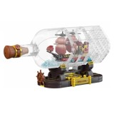 Mould King Technická stavebnica Pirátska červená Loď vo Fľaši 885ks + kompas Building Set 885 pcs.