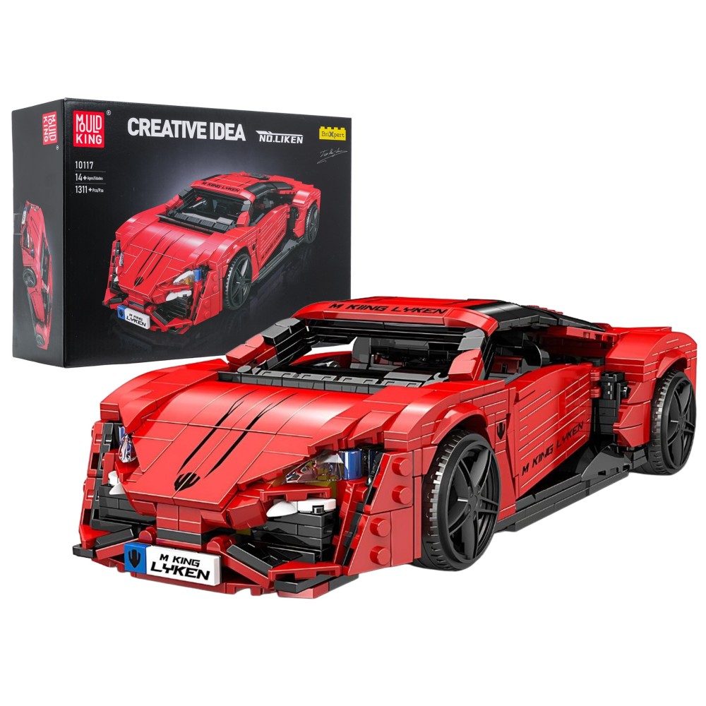 Mould King Technická Stavebnica Športové auto 1311ks, červené
