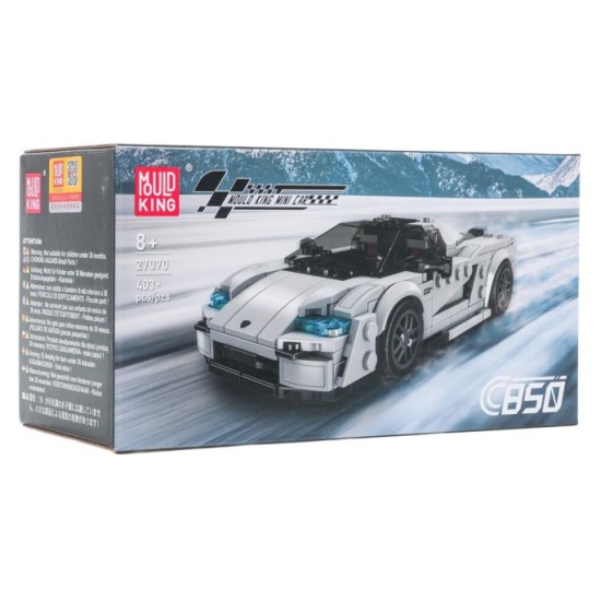 Mould King Technická Stavebnica Športové auto 388ks, strieborné