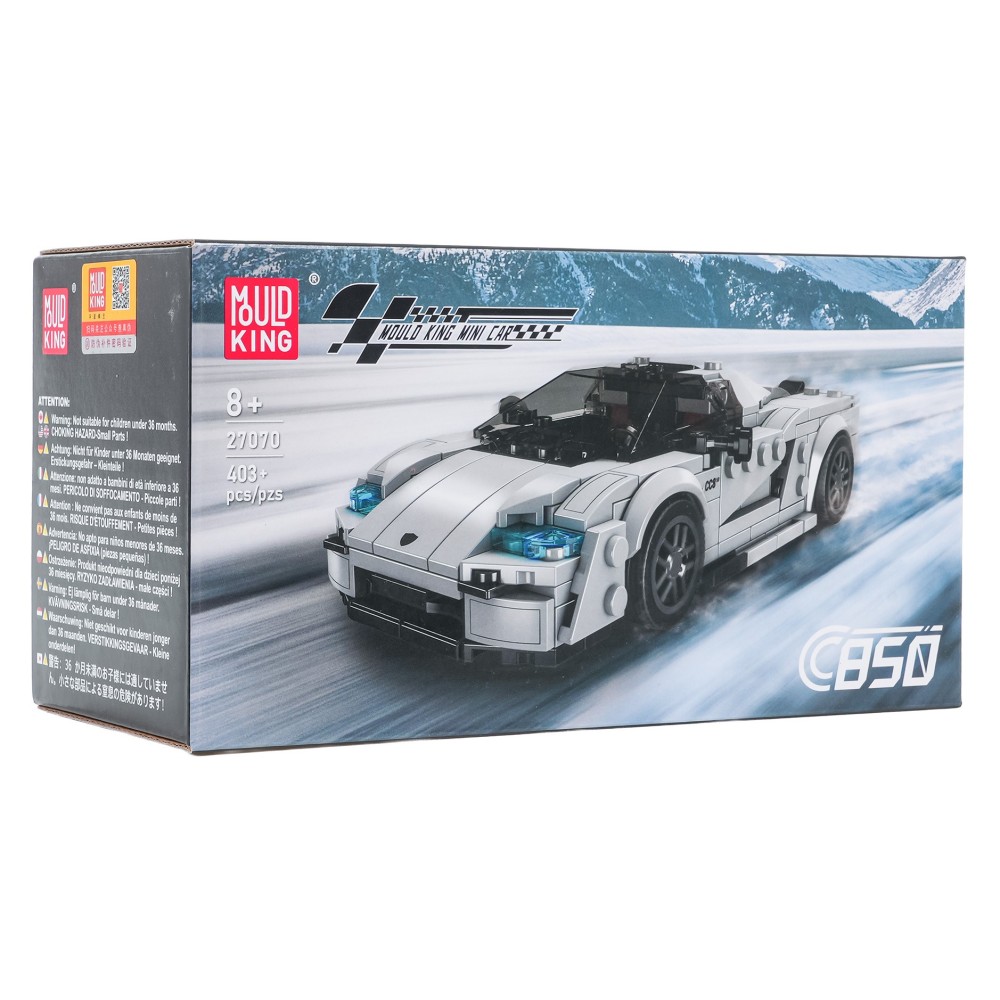 Mould King Technická Stavebnica Športové auto 388ks, strieborné