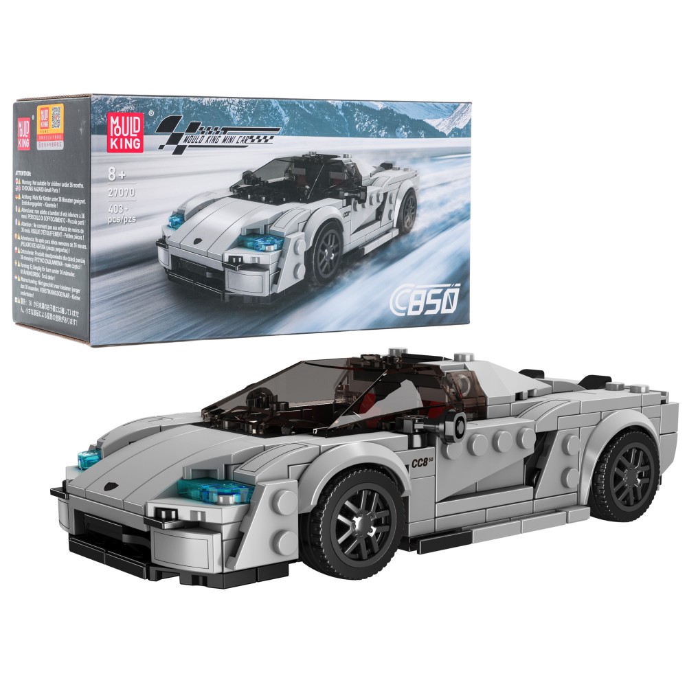 Mould King Technická Stavebnica Športové auto 388ks, strieborné