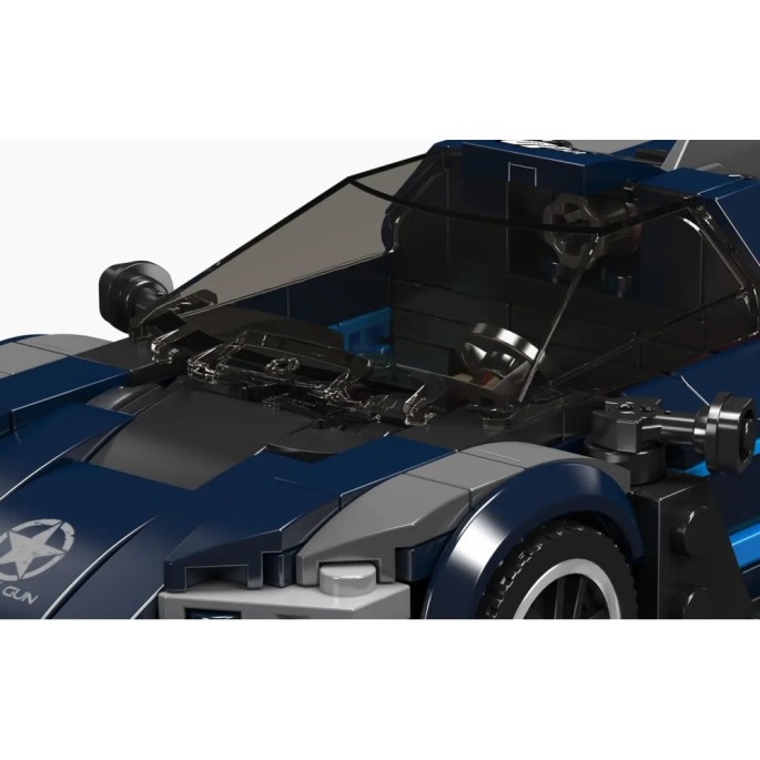 Mould King Technická Stavebnica Športové auto MERCEDES AMG ONE 405ks + vitrína, modré