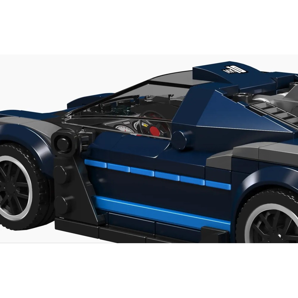 Mould King Technická Stavebnica Športové auto MERCEDES AMG ONE 405ks + vitrína, modré