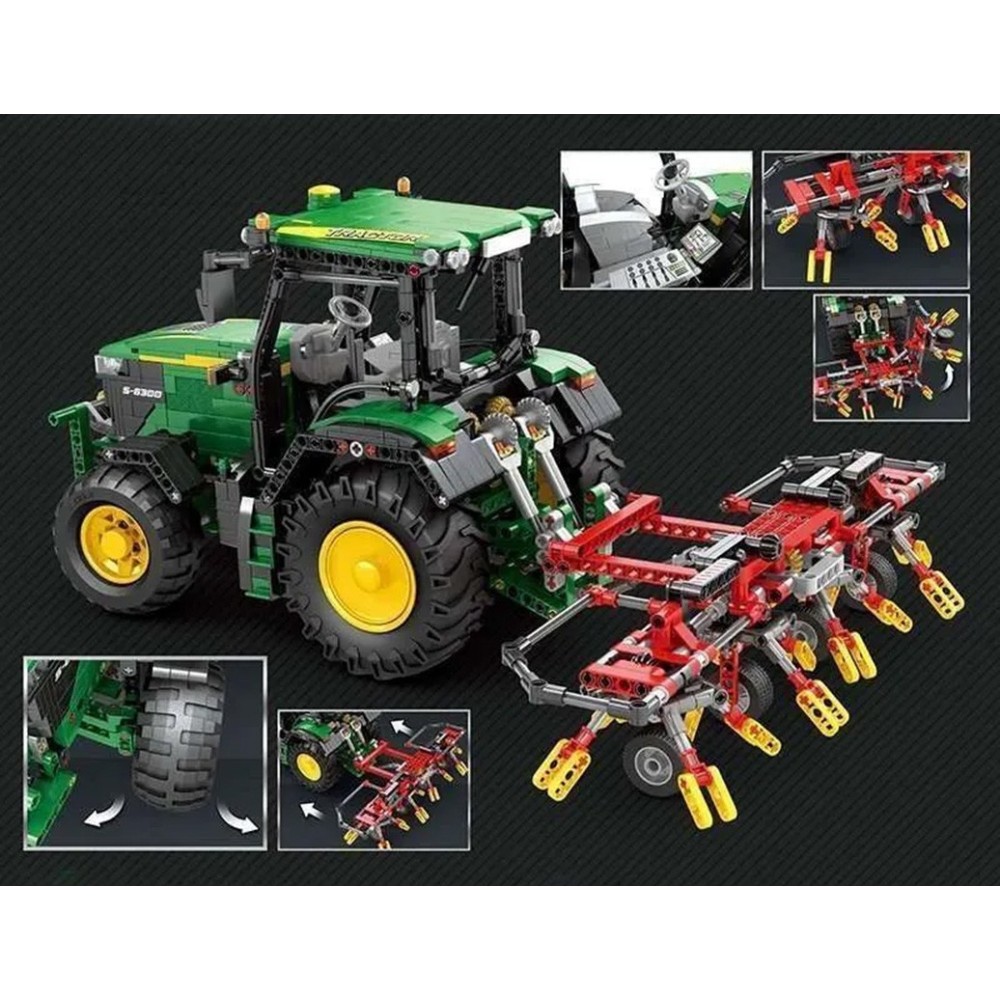 JOKO RC Stavebnica Traktor 1664ks na diaľkové ovládanie + 4 motori a LED svetlo