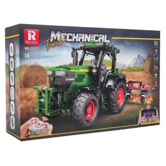 JOKO RC Stavebnica Traktor 1664ks na diaľkové ovládanie + 4 motori a LED svetlo