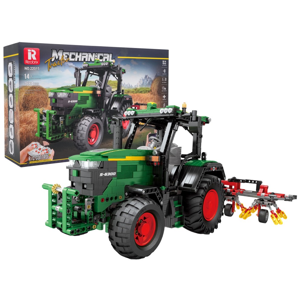 JOKO RC Stavebnica Traktor 1664ks na diaľkové ovládanie + 4 motori a LED svetlo