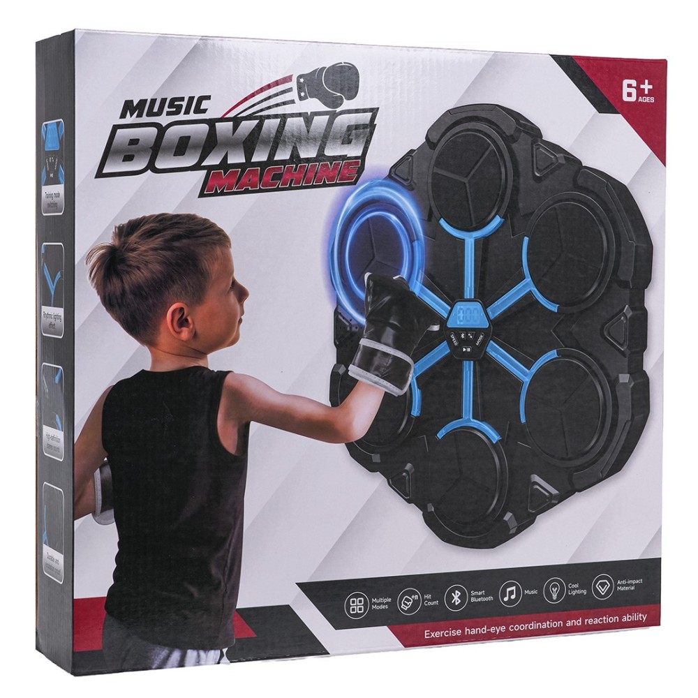 JOKO Elektronický Boxerský Terč s LED svetelnými zónami, Zvukom a Bluetooth 34 cm + rukavice
