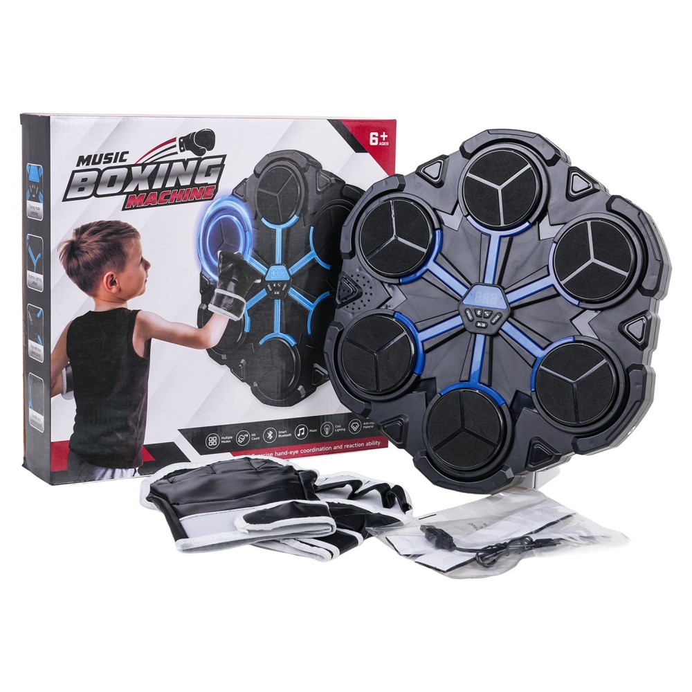 JOKO Elektronický Boxerský Terč s LED svetelnými zónami, Zvukom a Bluetooth 34 cm + rukavice