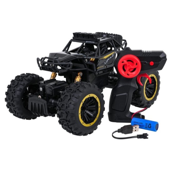 JOKO RC Kovové Auto Crawler Climb Power 4x4 na diaľkové ovládanie 1:18, Lakované +LED svetlá na streche