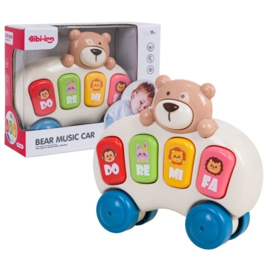 JOKO Detský Klavír Medveď Little Teddy Bear so svetlom a zvukom