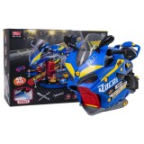 JOKO Parkovisko Motorka 38,5cm so svetlom, zvukom a DYMOVÝM Efektom + Autíčka, modré