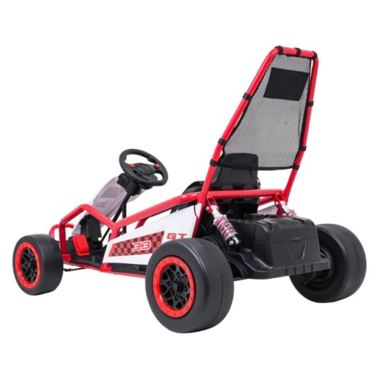 JOKO Elektrické autíčko Motokára Gokart TORNADO s Funkciou Drift, nosnosť 50kg, červená