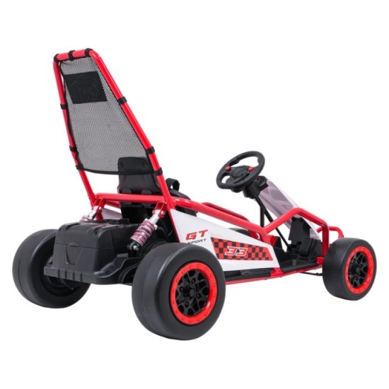 JOKO Elektrické autíčko Motokára Gokart TORNADO s Funkciou Drift, nosnosť 50kg, červená