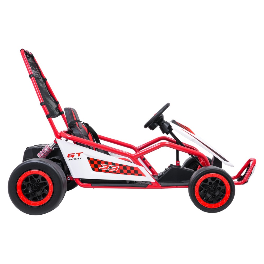 JOKO Elektrické autíčko Motokára Gokart TORNADO s Funkciou Drift, nosnosť 50kg, červená