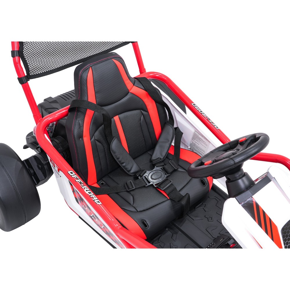 JOKO Elektrické autíčko Motokára Gokart TORNADO s Funkciou Drift, nosnosť 50kg, červená